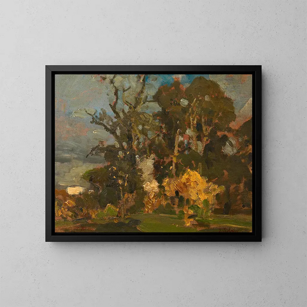 Prairie bosrijk in de herfst - Tina Blau — ingelijst kunstwerk aan de muur