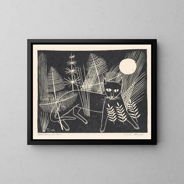 Jérôme à la chasse - Tinus van Doorn — framed artwork on a wall