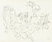 Four nude women with a dog, a boat, a tree, and the sun - Tinus van Doorn — artwork view