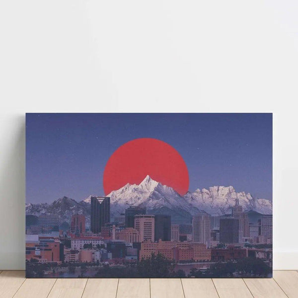 Reproductie van het schilderij Aziatische kunstdruk schilderij - Horizon Citadin
