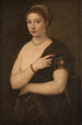 Jonge vrouw met bont - Titian — weergave van het kunstwerk