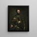 portret van Alfonso d'Avalos, markies van Vasto in harnas met page - Titian — ingelijst kunstwerk aan de muur