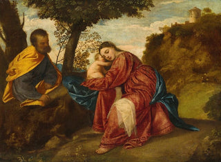 Titian - The Rest on the Flight into Egypt.webp