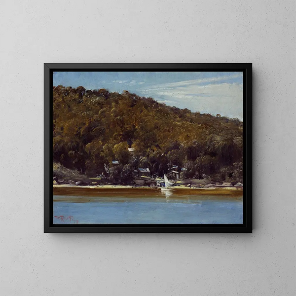The Sirius Cove Camp - Tom Roberts — framed artwork on a wall