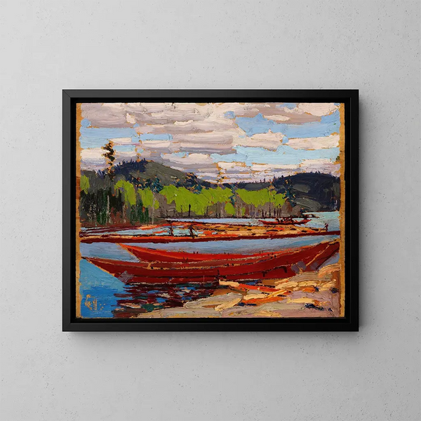 Boats - Tom Thomson — framed artwork on a wall