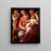 De Maagd met Kind en Kindje Johannes - Tommaso d'Antonio Manzuoli — ingelijst kunstwerk aan de muur