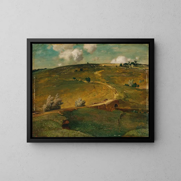 Landscape Painting Franconian - Toni von Stadler — framed artwork on a wall
