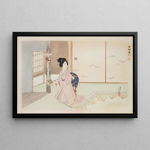 Kyiku imay bijin fzoku zen Pl01 - Toshikata Mizuno — ingelijst kunstwerk aan de muur