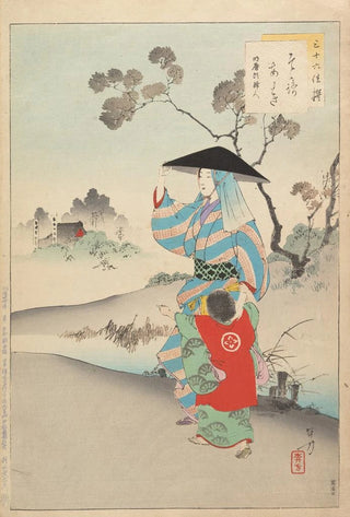 Toshikata Mizuno - Noblewomen of the Tokugawa Period Thirtysix Beauties Sanjuroko kasensoro Pl02.webp