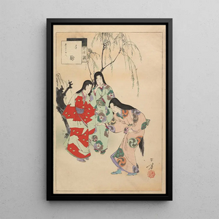 Toshikata Mizuno - Noblewomen of the Tokugawa Period Thirtysix Beauties Sanjuroko kasensoro Pl03.webp