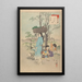 Nobles femmes de la période Tokugawa Trente-six beautés Sanjuroko kasensoro Pl35 - Toshikata Mizuno — framed artwork on a wall