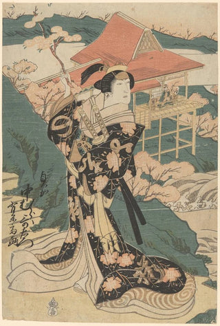 Toyokuni Utagawa - Actor Holding Cherry Blossom.webp