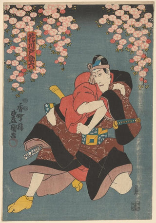 Toyokuni Utagawa - Actor in brown and red costume.webp