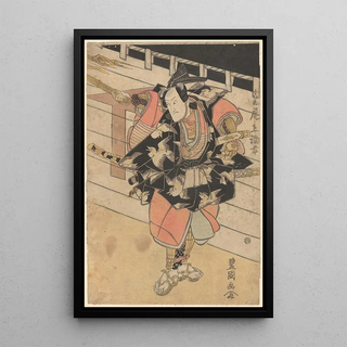 Toyokuni Utagawa - Actor part of costume a design of birds on black.webp