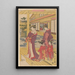 Hofdames en Bedienden - Toyokuni Utagawa — ingelijst kunstwerk aan de muur