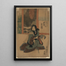 Iwai Hanshirô no Iso no Onna Umakata Tragauishi no Ofumi - Toyokuni Utagawa — ingelijst kunstwerk aan de muur