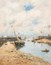Trouville, de gestrande sloep – Eugène Boudin — weergave van het kunstwerk