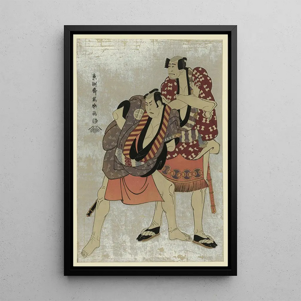 Tshsai Sharaku - Shodai arashi ryz no yakko ukiyo matabei to sandaime tani hiroji no yakko tosa no matabei.webp