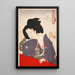Een dame van eer uit de Bunsei-periode 1818-1830 - Tsukioka Yoshitoshi — ingelijst kunstwerk aan de muur
