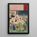 Een drievoudig huwelijk in de familie van boer Matsunosuke - Tsukioka Yoshitoshi — ingelijst kunstwerk aan de muur