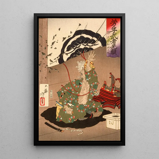 Tsukioka Yoshitoshi - Danj Matsunaga Hisahide before His Suicide.webp