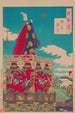 Maan van de dageraad van de shinto-rituelen - Tsukioka Yoshitoshi — weergave van het kunstwerk