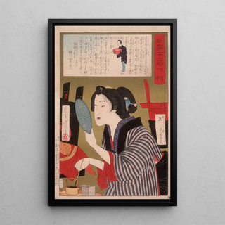 Tsukioka Yoshitoshi - Geisha Blackening Teeth at 100 pm.webp