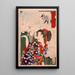 Geisha onder de kersenbomen om 15:00 uur - Tsukioka Yoshitoshi — ingelijst kunstwerk aan de muur