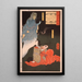Iga no Tsubone met Tengu, de geest van Fujiwara no Nakanari - Tsukioka Yoshitoshi — ingelijst kunstwerk aan de muur