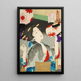 Tsukioka Yoshitoshi - Looking Observant The Appearance of a Kyoto Waitress of the Meiji Era.webp