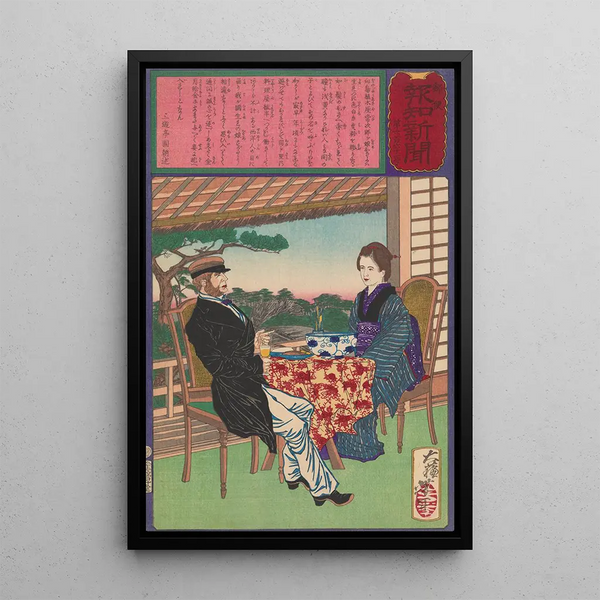 Tsukioka Yoshitoshi - Okiyo Daughter of a Gardener in Mukjima and a Foreigner.webp