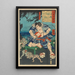 Shirafuji Genta die naar kappa kijkt - Tsukioka Yoshitoshi — ingelijst kunstwerk aan de muur