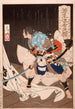 Soga no Gor Tokimune vastgehouden door Gosho no Gormaru - Tsukioka Yoshitoshi — weergave van het kunstwerk