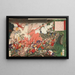 De oorlog in Kagoshima - Tsukioka Yoshitoshi — ingelijst kunstwerk aan de muur