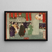 Tokugawa Tsunayoshi die het Nikkō-heiligdom bezoekt ter gelegenheid van de dertigste verjaardag van de dood van Iemitsu - Tsukioka Yoshitoshi — ingelijst kunstwerk aan de muur