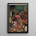 Tsukushima Masamori strijder Kysokabe Yatar - Tsukioka Yoshitoshi — ingelijst kunstwerk aan de muur