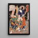 Wadatsu Ry Tar Masatatsu met draak en aanvaller - Tsukioka Yoshitoshi — ingelijst kunstwerk aan de muur