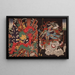 van een krijger op een schedel, Kintoki die een demon bedwingt - Tsukioka Yoshitoshi — ingelijst kunstwerk aan de muur
