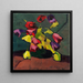 Tulips in a Green Vase - Hermann Stenner — framed artwork on a wall