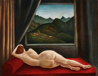 Ubaldo Oppi - Nudo sdraiato con finestra.webp