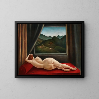 Ubaldo Oppi - Nudo sdraiato con finestra.webp