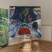 Reproductie van het schilderij van een rode bizon in de winter - Franz Marc