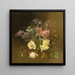 van een boeket bloemen met lila's en rozen - Josefine Swoboda — ingelijst kunstwerk aan de muur
