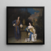 a gentleman and a lady in a park - Jan Verkolje — framed artwork on a wall