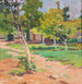 Een zomertuin - Nikolai Semenovich Samokish — weergave van het kunstwerk