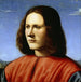 Een jonge man - Piero di Cosimo — weergave van het kunstwerk