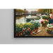 Reproductie van het schilderij Een bloemenmarkt in Amsterdam - Henri Houben