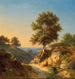 Een berglandschap met een vrouw bij de lentefontein - Heinrich Dallwig — weergave van het kunstwerk