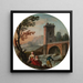 van een visser en zijn familie onder een brug - Charles-François Grenier De Lacroix — wandpresentatie van het kunstwerk
