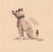 a seated terrier in left profile - Peter DeWint — artwork view
